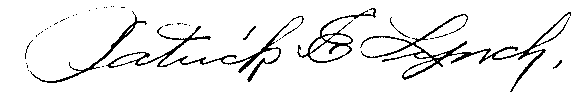 Signature of Patrick E. Lynch