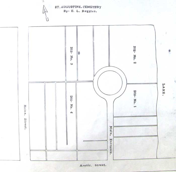 Map of St. Augustine Cemetery