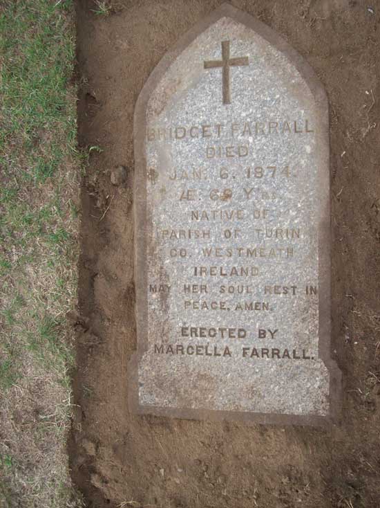 Bridget Farrall Headstone